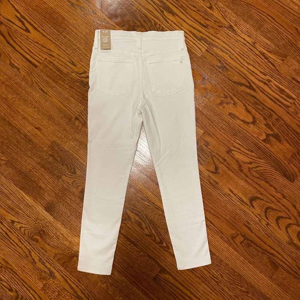 NWT Madewell White 10” High Rise Skinny Crop Jeans - Waist 28 - Picture 6 of 8